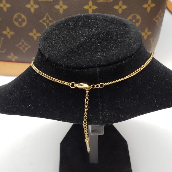 Authentic Louis Vuitton Lock & Key w/ Unbranded Gold Plated Gold Chain Necklace - Picture 3 of 10